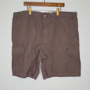 Eddie Bauer Cotton Plaid Cargo Shorts Men's 46 100% Cotton